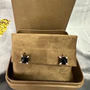 David Yurman Silver and Black Earrings